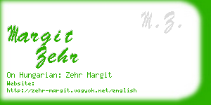 margit zehr business card